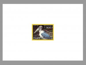 2021 MALI - DELUXE PROOF 1v - MARABOUT AFRICA BIRDS BIRDS - ULTRA RARE MNH-