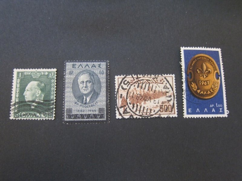 Greece 1937 Sc 391,470,493,761 FU
