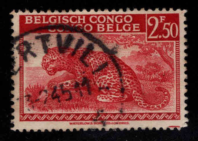 Belgian Congo Scott 219 Used Leopard stamp