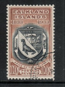 Falkland Islands #75 Very Fine Used With Ideal Port Stanley Postmark *Cert.*