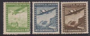 Chile Sc#C30,C34,C35 MLH/MNH