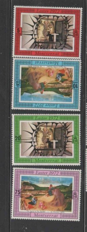 MONTSERRAT #274-277 1972 EASTER MINT VF NH O.G