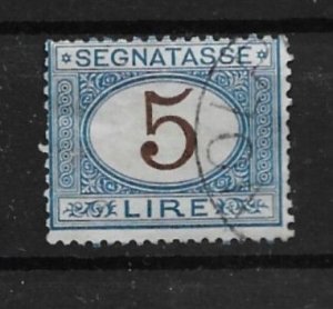 1874 Italy ScJ17 5L Postage due used