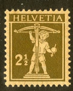 SWITZERLAND155 MH BIN $.40 YOUNG WILLIAM TELL