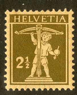 SWITZERLAND155 MH BIN $.40 YOUNG WILLIAM TELL