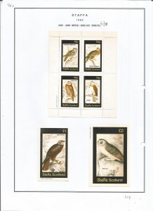 STAFFA - 1982 - Birds - Sheets - Mint Light Hinged - Private Issue