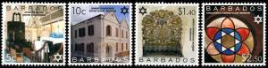 HERRICKSTAMP BARBADOS Sc.# 1127-30 Jewish Synagogue Museum