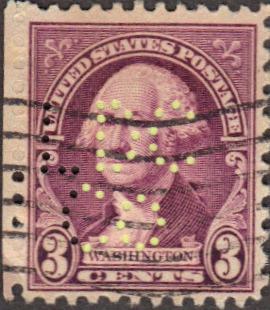 US Used 3 cent Scott# 720 Washington Perfinned Fine