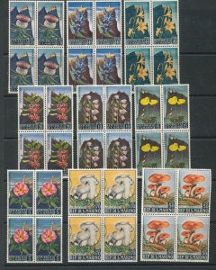 San Marino 1967 Mushrooms Flowers Blocks MNH (52 Stamps) CP376