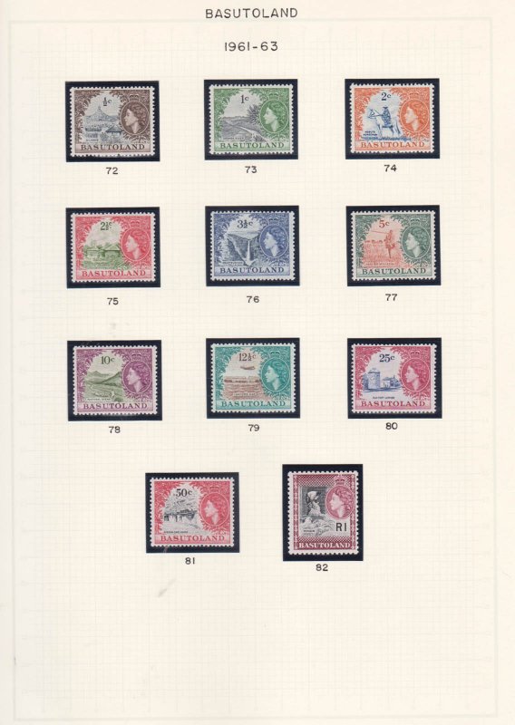 BASUTOLAND - 1938-65 SELECTED STAMPS - 85V - MINT LH