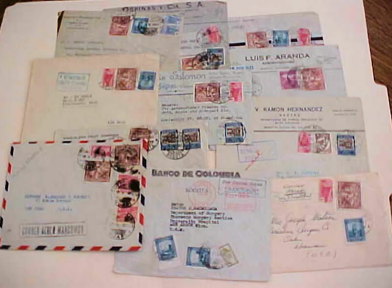 COLOMBIA  11 COVERS  MANCOMUN  #1,2,3,4,5,6,8,10 TWO USUAL & TO HAWAII