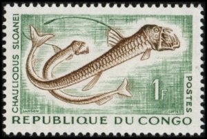 Congo Republic 97 - Mint-NH - 1fr Sloan's Viperfish (1961)