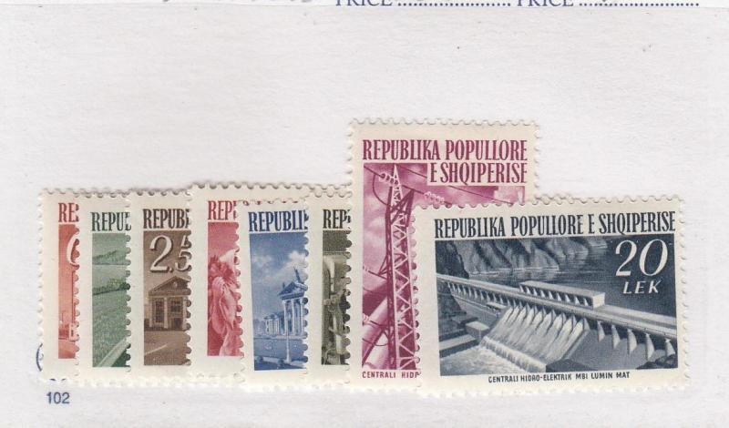 ALBANIA (MK2124)  #491-498  VF-MNH   INDUSTRIALIZATION STAMPS   CAT VAL $29