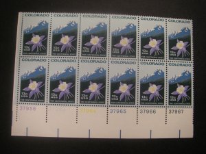 Scott 1711c, 13c Colorado, PB12 37956, 37963-67 LL, Perf 11.2, MNH Commemorative