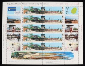 NAURU 1982 Ocean Energy set 25c-40c sheets imprints & printed margins. MNH **. 