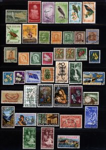 NEW ZEALAND Used Collection ½ CAT-Incl B61-64, 398 & B11-Nice Lot, Sound Stamps