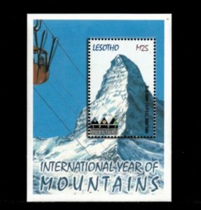 Lesotho 2002 - Int Year of Mountain  - Souvenir Stamp Sheet - Scott #1319  - MNH