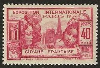 French Guiana 164,  mint,  lightly  hinged.  1937.   (F548)