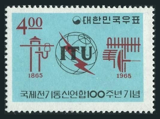 Korea South 472, MNH. Michel 483. ITU-100, 1965. Communication Equipment.