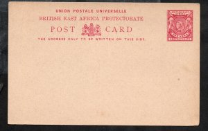British East Africa Postal Card 8 Mint
