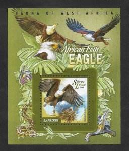 SE)2015 SIERRA LEONE, WEST AFRICAN WILDLIFE, AFRICAN FISH EAGLE, SS MNH