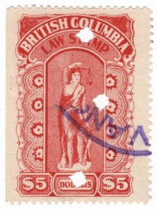 (I.B) Canada Revenue : British Columbia Law Stamp $5