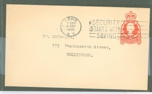 New Zealand  1958 3d envelope, comm'l usage