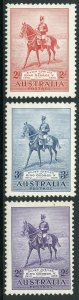 AUSTRALIA SCOTT# 152/54  MINT HINGED SCOTT VALUE $49.50