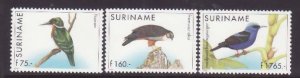 Surinam-Sc#1053-5- id8-unused NH set-Birds-1996-