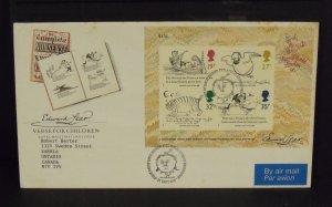 15488   GREAT BRITAIN   FDC # 1229a     Verse for Children Souvenir Sheet