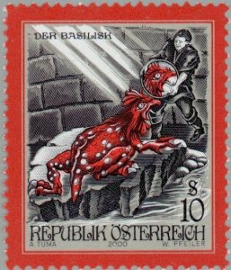 Austria 2000 MNH Stamps Scott 1804 Fairy Tales and Legends Basilisk