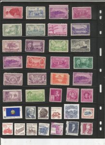 US COLLECTION ON STOCK SHEET, MINT/USED, 1800'S ON