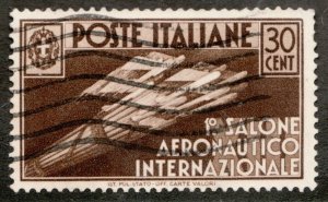 1935 Italy Sc #346 - 30¢ Salone Aeronautico Internazionale Used stamp Cv$6.50