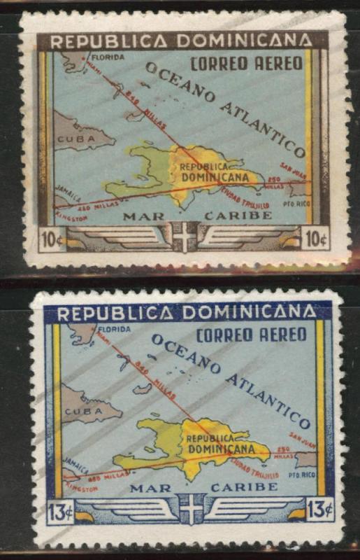 Dominican Republic Scott C62-63 used Airmails