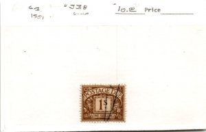 Great Britain, Postage Stamp, #J38 Used, 1951 Postage Due (AB)