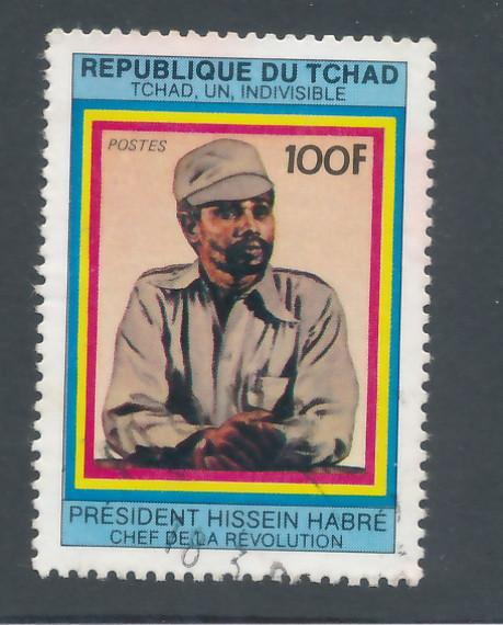 Chad 1983  Scott 458j used - 100fr, Pres. Hissein Habre