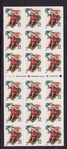 USA-Sc#3013a- id8-unused NH booklet-Christmas-Sledding-1995-