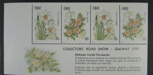 1990 Ireland SC #811a Private Oupt. FLOWERS  MNH Pane