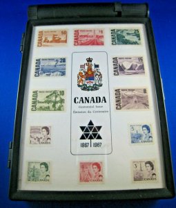 CANADA 1967 CENTENNIAL ISSUE STAMP STORAGE AND MOISTENING BOX