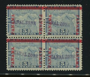 Canal Zone 2 Mint Block of 4 Stamps with PSAG Cert BZ1408