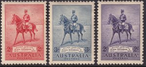 Australia Sc# 152 / 154 KGV Silver Jubilee 1935 complete set MMH CV $49.50