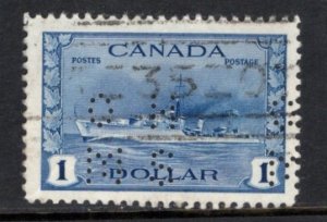 Canada O9-262 Perfin VF Used