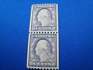 UNITED STATES,  1916   SCOTT #489   -   MLH Coil Pair