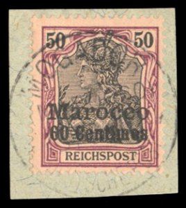 German Colonies, German Offices in Morocco #14 Cat$29, 1900 60c on 50pf, used...