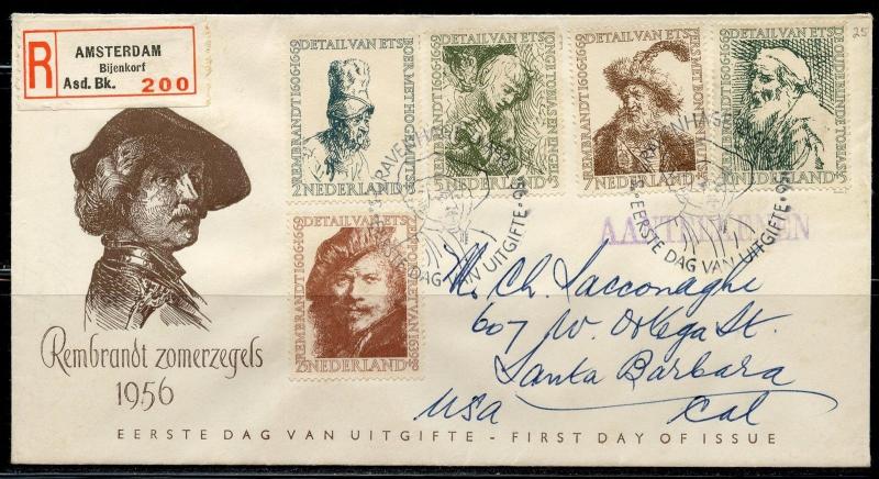 NETHERLANDS OFFICIAL FIRST DAY COVER ADDRESSED E25  AS SHOWN