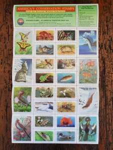 US 1991 National Wildlife Federation Conservation Stamp Sheet Mint OG NH