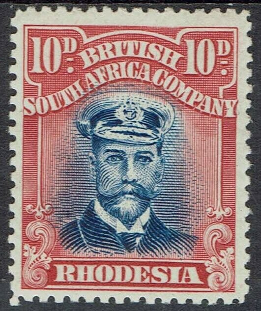 RHODESIA 1922 KGV ADMIRAL 10D DIE III PERF 15 