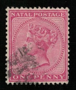 1874-1878 Queen Victoria, NATAL Postage, South Africa 1P One Penny (TS-517)