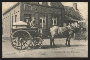 Germany 1916 WWI Feldpost Service Horse Cart  Card USED FP 23rd Reserve D 108676