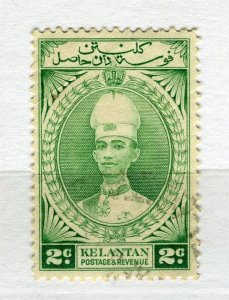 MALAYA; KELANTAN 1937 early Sultan issue fine used 2c. value